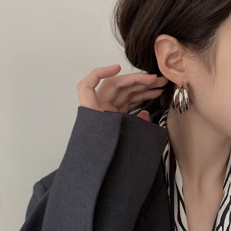 Bông Tai Nhiều Lớp Phong Cách hip-hop Sang Trọng Hợp Xu Hướng