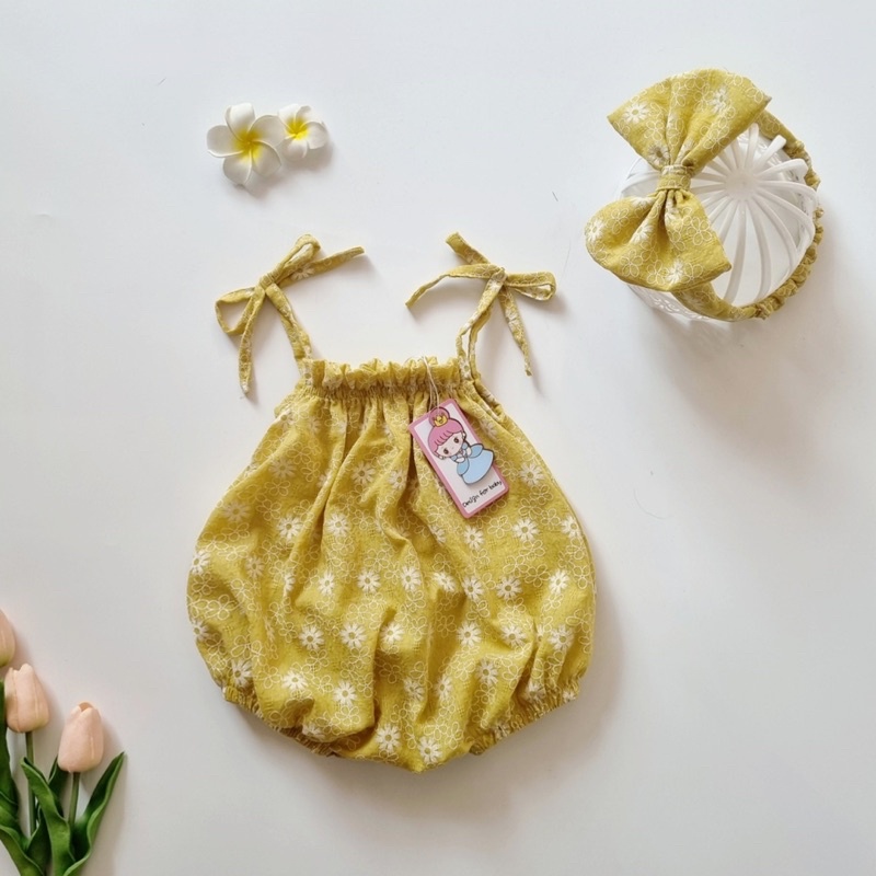 Bodysuit 2 Dây, Bodychip Hoa Nhí 2 Dây Hoa Nhí Chất Thông Hơi Siêu Mát Cho Bé Sơ Sinh