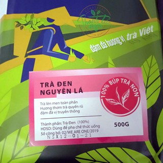 Trà WAO (Đen Nguyên Lá, Xanh Lài) Pha Trà Sữa Gói 500gr