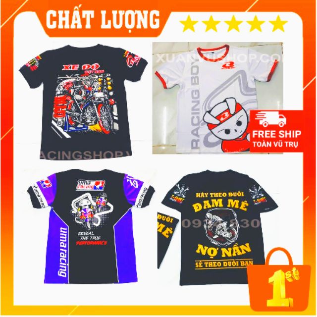 Áo thun đua RACING -  DRAG - Tem Xe  [ TSHIRT RACING TEAM ] NHIỀU MẪU  Bảo Hành Bong Tróc Trọn Đời . [ FREE SHIP ]