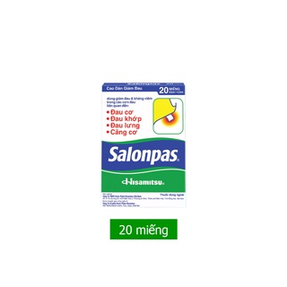 Cao dán giảm đau Salonpas giúp giảm đau vai, lưng, đau khớp, đau đàu, bong gân, chấn thương, bong gân, bầm tím