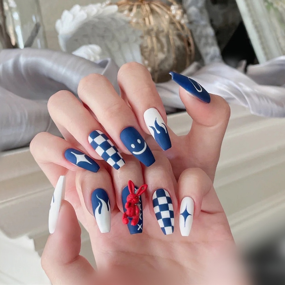 Set 24 móng tay giả hin nail Thời Trang Cho Nữ nail box