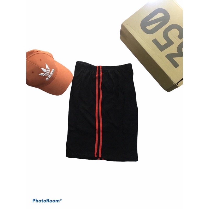 Quần shorts sọc thể thao Unisex/ Quần lửng ống rộng cạp chun trơn
