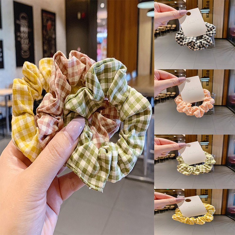 Dây Buộc Tóc Kẻ Sọc Phong Cách Hàn Quốc 32 Màu Lựa Chọn