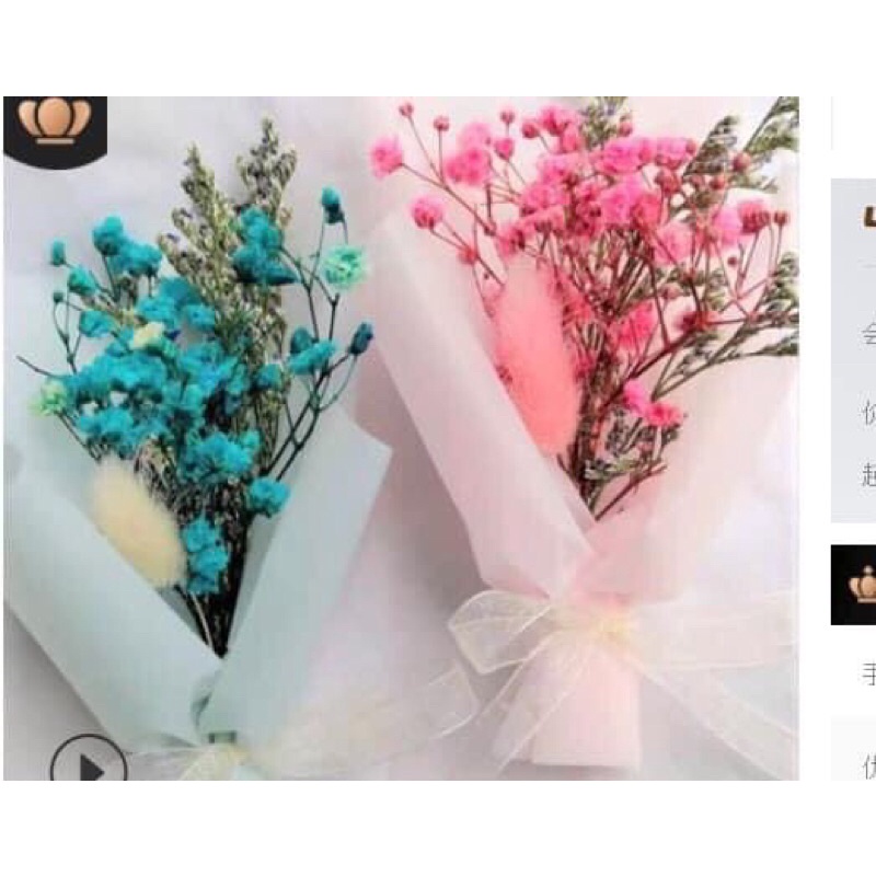 Đầu hoa baby gẫy cành làm bó hoa mini; hand made; trang trí; khung tranh giá rẻ kèm quà tặng 100gr
