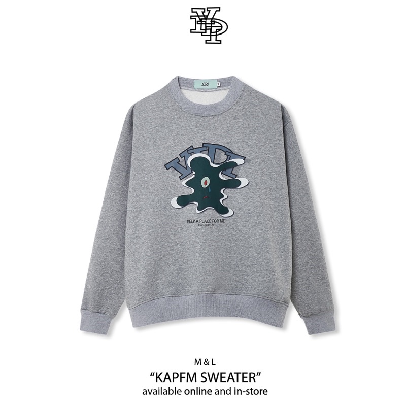 [Mã 12FASHIONSALE1 giảm 10K đơn 50K] KAPFM SWEATER (Áo tay dài màu xám)