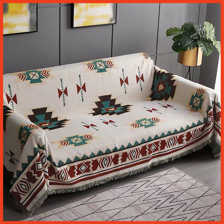 Thảm Vintage, Thảm Thổ Cẩm Nhập Khẩu Cao Cấp Phủ Sofa Trang Trí Phòng Khách