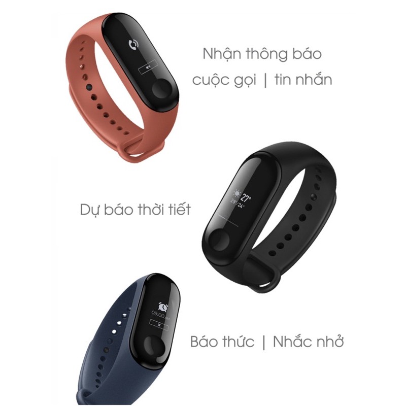 Vòng đeo tay thông minh Xiaomi Mi Band 3 Màn hình cảm ứng, đo nhịp tim, nhận cuộc gọi