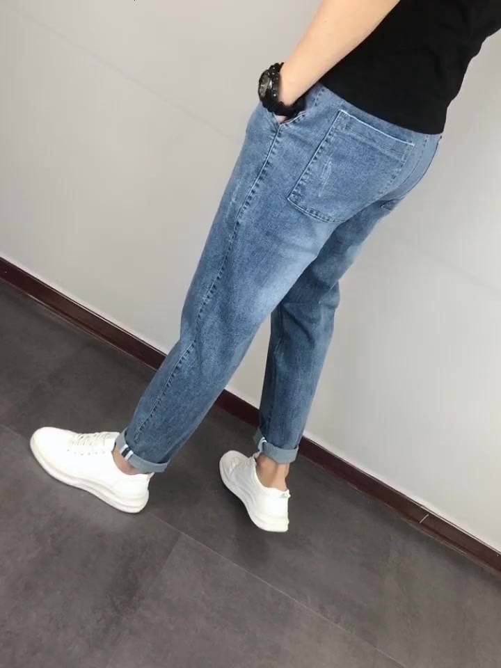 Quần jean nam 2 màu xanh nhạt và xanh đậm chất bò cao cấp co dãn 4 chiều cực đẹp | BigBuy360 - bigbuy360.vn