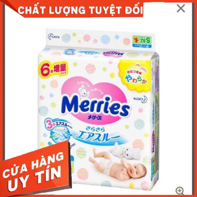 (Cộng miếng)Bỉm dán/ quần Merries nội địa NB96/S88/ M68/L58/XL44