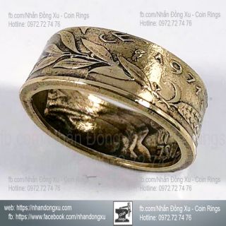 NHẪN ĐỒNG XU 20 CENTIMES LIBERTY FRANCESCA
