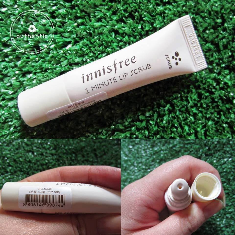 Tẩy da chết môi dạng tuýp Innisfree 1 minute Lip Scrub