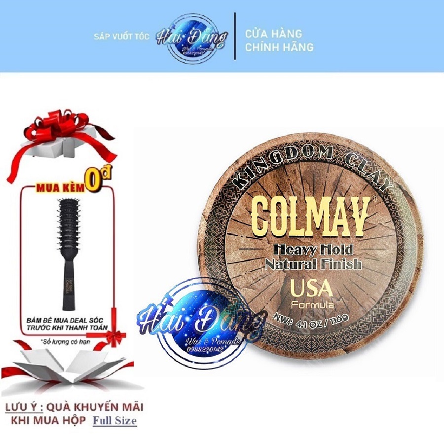 [CHÍNH HÃNG 100%] Sáp Vuốt Tóc Colmav Clay Kingdom