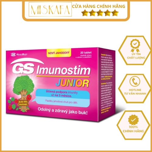 Viên ngậm tăng đề kháng cho bé gs imunostim junior bức tốc miễn dịch giúp - ảnh sản phẩm 1