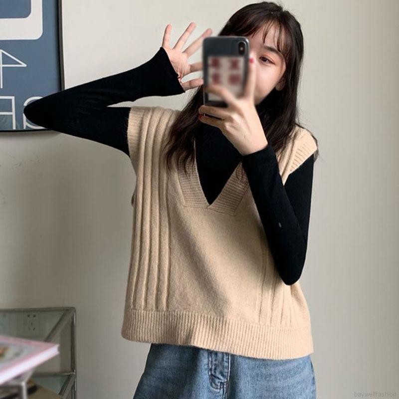 Áo khoác ghi lê chất len dành cho nữ thời trang sành điệu cao cấp | BigBuy360 - bigbuy360.vn