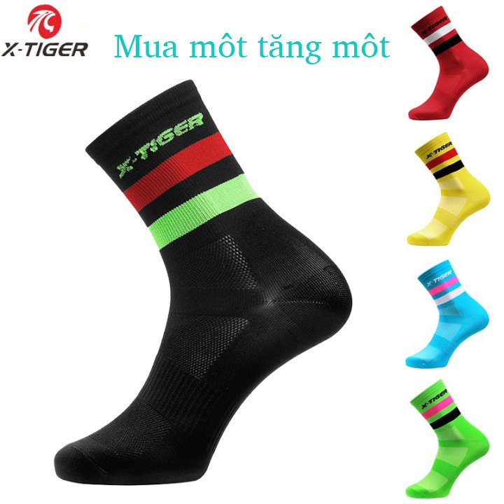 Vớ Thể Thao Dệt Kim X-TIGER Ngang Bắp Chân Thời Trang Mùa Hè Phong Cách Đường Phố Cho Nam Và Nữ