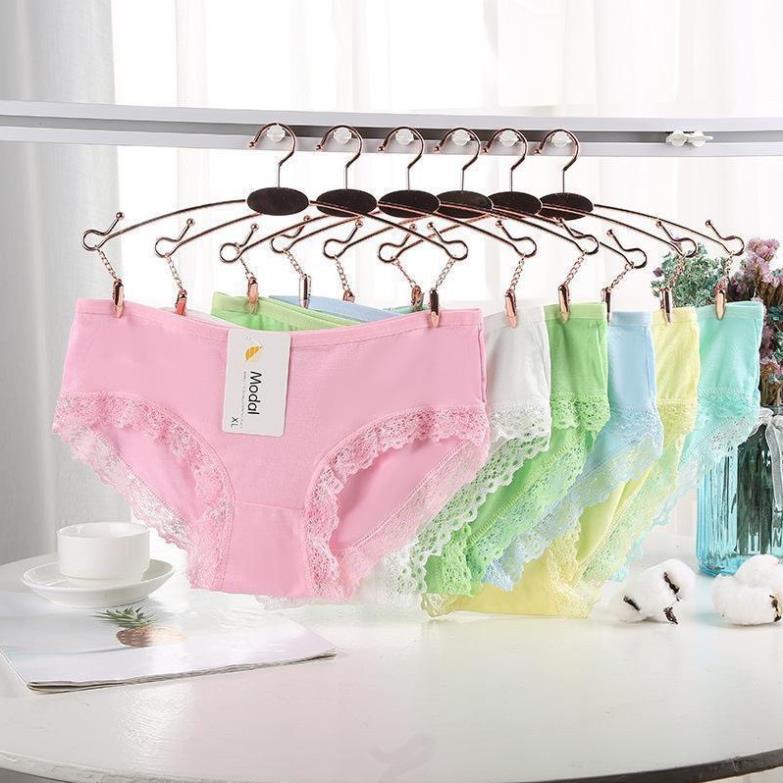 [Giá sỉ] Quần Lót Modal Cotton Viền Ren Mềm Mịn