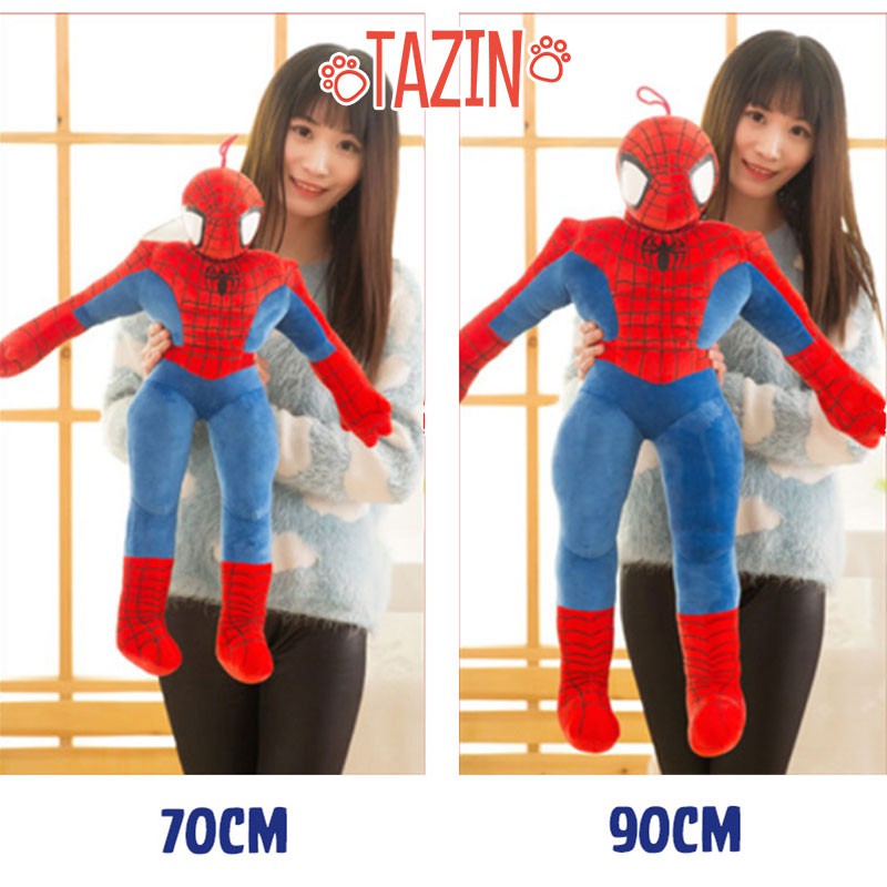 Gấu bông người nhện spider man, thú nhồi bông người nhện spider man cao cấp Tazin