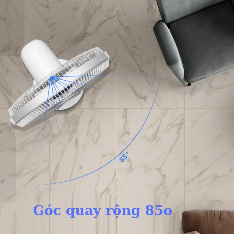 Quạt Cây Đứng Midea SAC35BR Quạt Điện Điều Khiển Từ Xa Có Hẹn Giờ 5 Cánh Quạt 3 Tốc Độ Gió Sang Trọng Siêu Mát