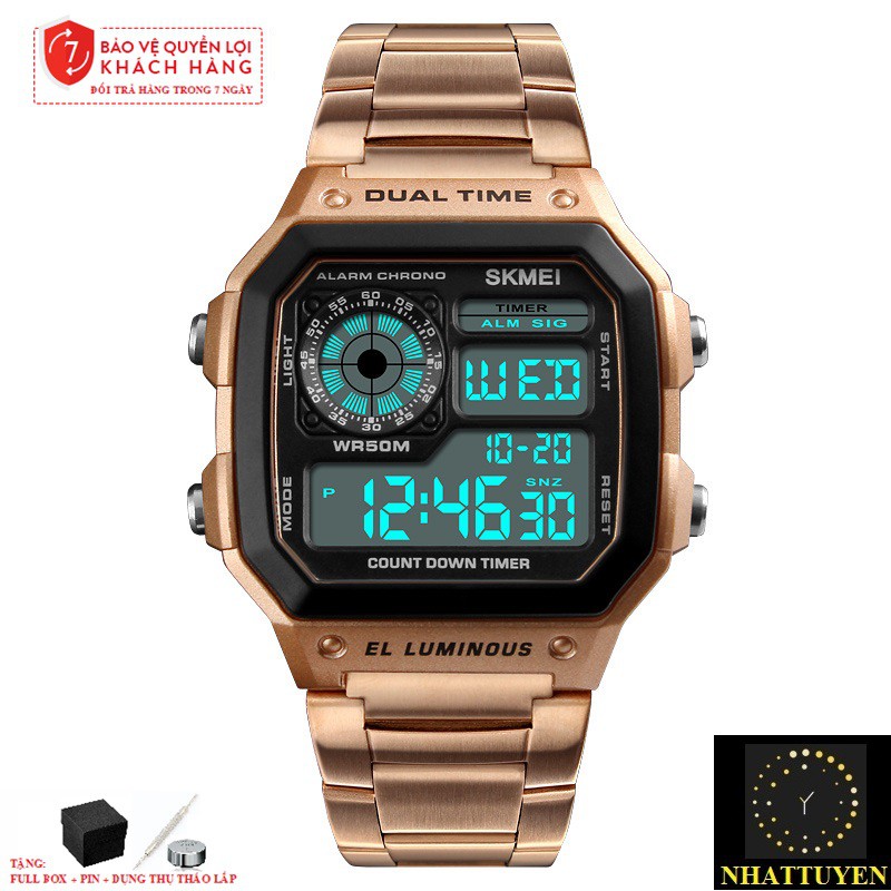 Đồng hồ Nam SKMEI 1335 Điện tử dây thép | BigBuy360 - bigbuy360.vn