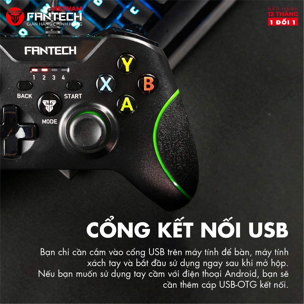 Tay cầm chơi game đa chức năng có dây Fantech SHOOTER GP11 | WebRaoVat - webraovat.net.vn
