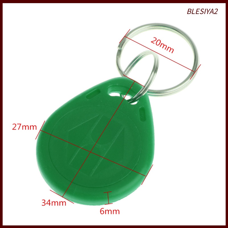 [BLESIYA2]10Pcs 125KHZ RFID Proximity ID Card Token Tags Key Fobs Access System Green