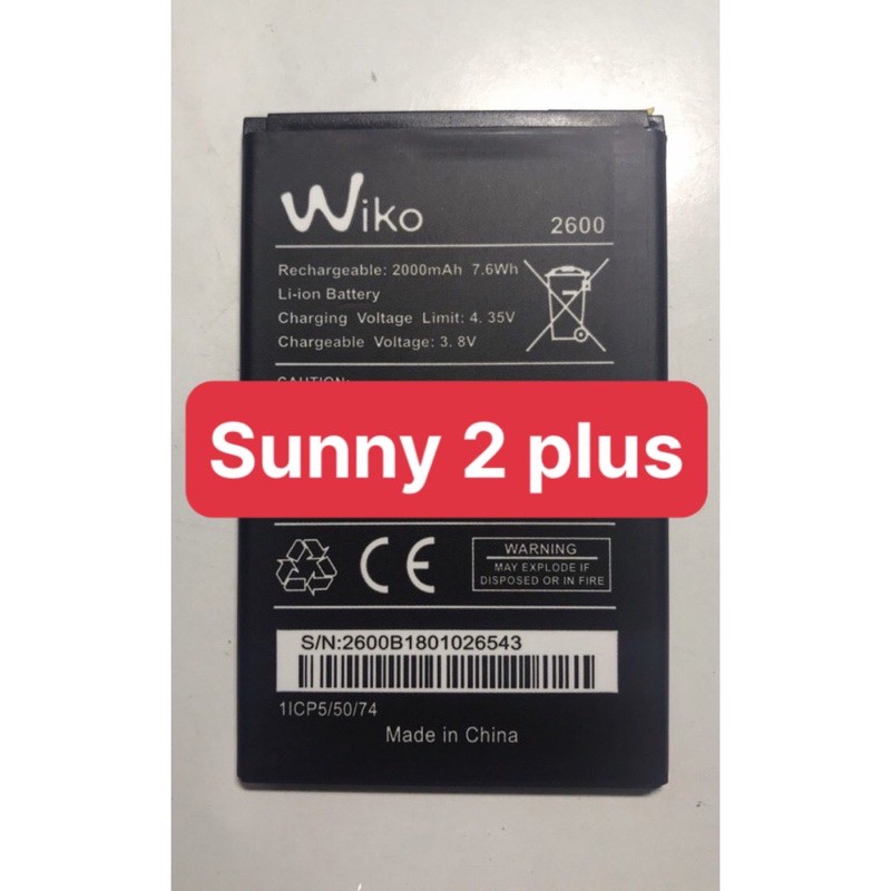 pin sunny 2 plus - wiko 2600
