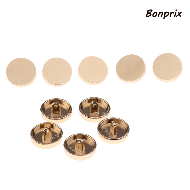 Set 10 Nút Tròn Bằng Kim Loại Mạ Vàng 18mm Trang Trí Áo Khoác Vest