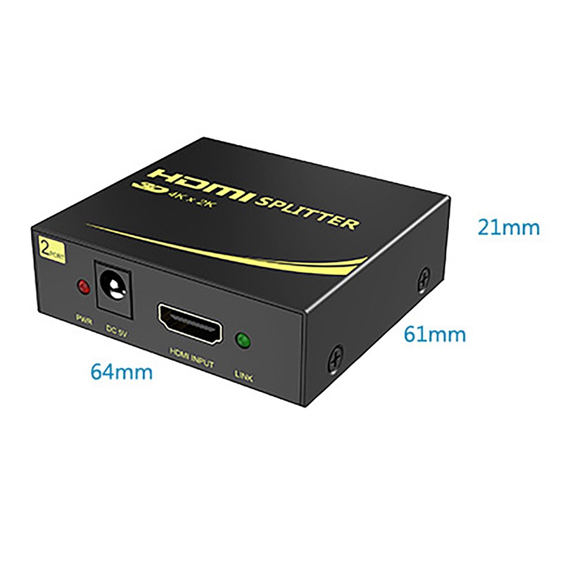 Bộ đầu chia EKL-HD102 HDMI 1 đầu vào sang 2 đầu ra độ phân giải video 4Kx2K HD 1080P