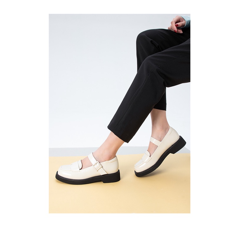 Giày moca Dusto quai ngang, da mềm