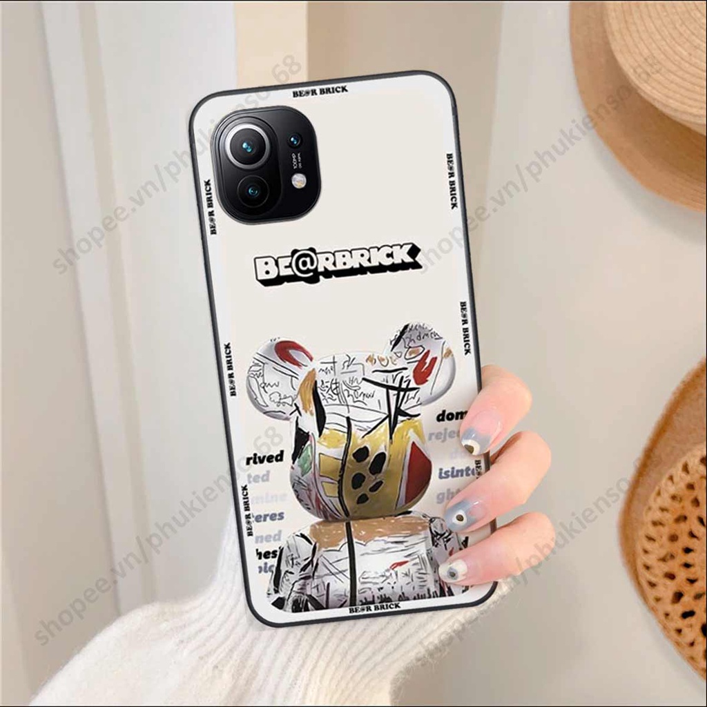 Ốp lưng điện thoại Xiaomi Mi 11 / Mi 11T / Mi 11 Lite elegant, gấu be@rbrick cao cấp, vỏ ốp rẻ đẹp