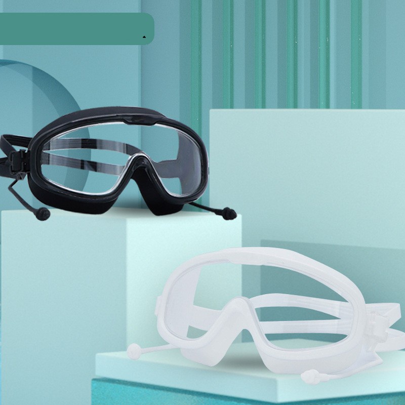 Kính Bơi Chuyên Nghiệp Trong Suốt Chống Tia UV/Thấm Nước Có Nút Tai Và Nút Tai Cho Nam Và Nữ