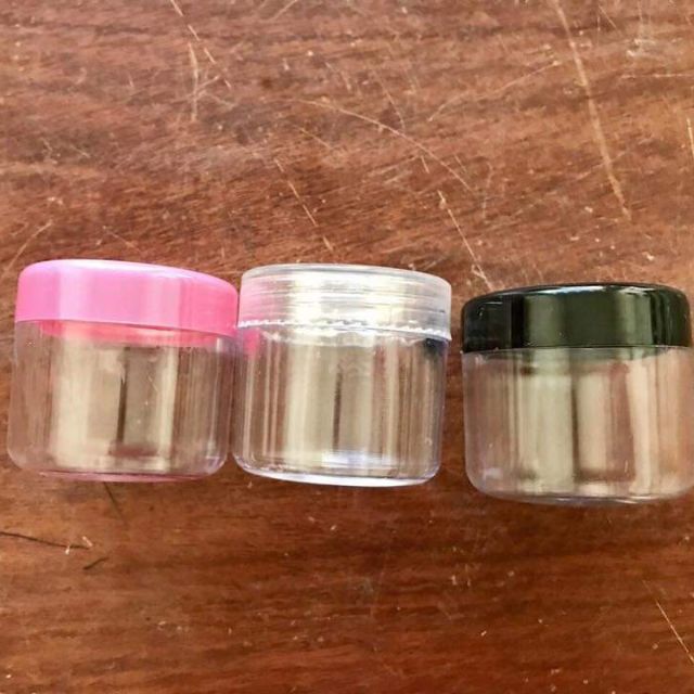 Hủ đựng kem 30g trong (nắp đen, trong)