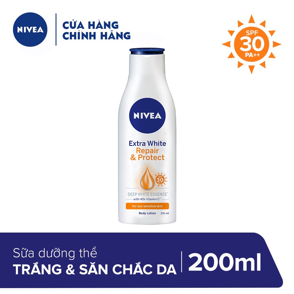 Sữa dưỡng thể Nivea dưỡng trắng phục hồi &amp; chống nắng[COCOLUX]