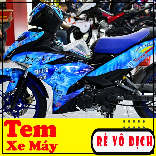 Tem Trùm Exciter 150 🍀 FREESHIP 🍀 Xanh Bạc
