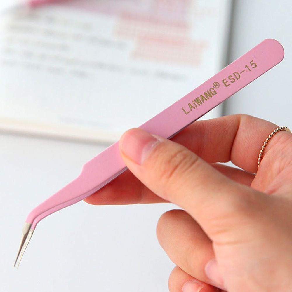 Nhíp thẳng/ cong bằng thép không gỉ dùng nối mi/ trang trí sổ tay diy đa năng