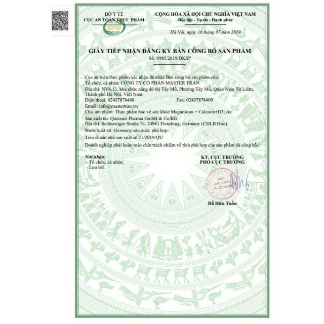 Viên uống hỗ trợ xương chắc khoẻ - Doppelherz Magnesium + Calcium + D3 (30 viên)