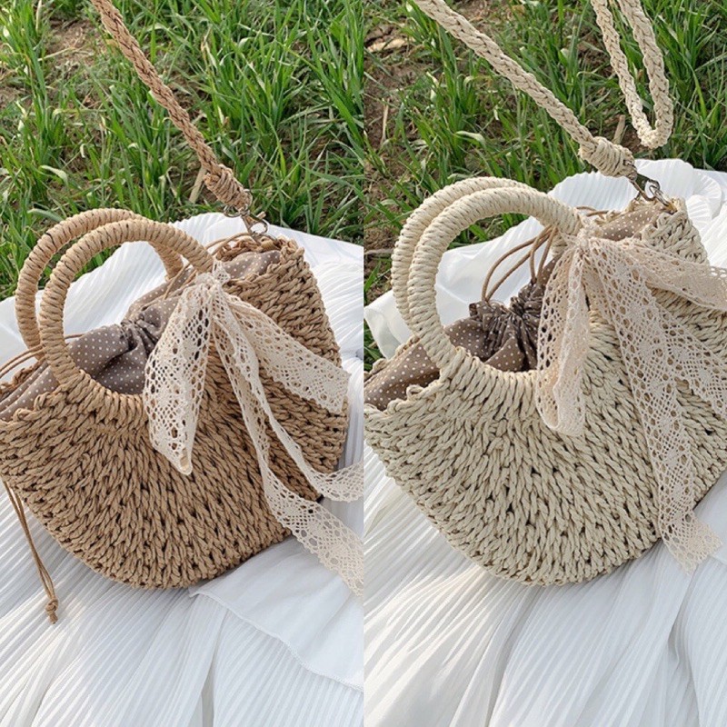 Túi Cói Bán Nguyệt Nơ To 5D chỉ có tại Nàng Cói | BigBuy360 - bigbuy360.vn