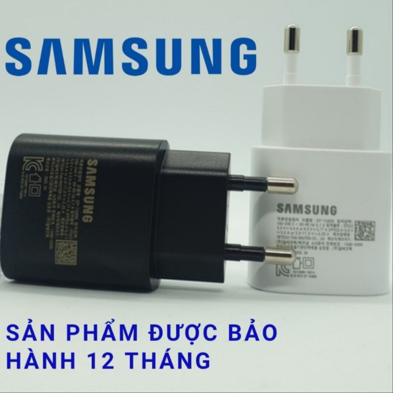 Bộ sạc nhanh 25w cho SAMSUNG  hàng zin bốc máy bảo hành 12 tháng