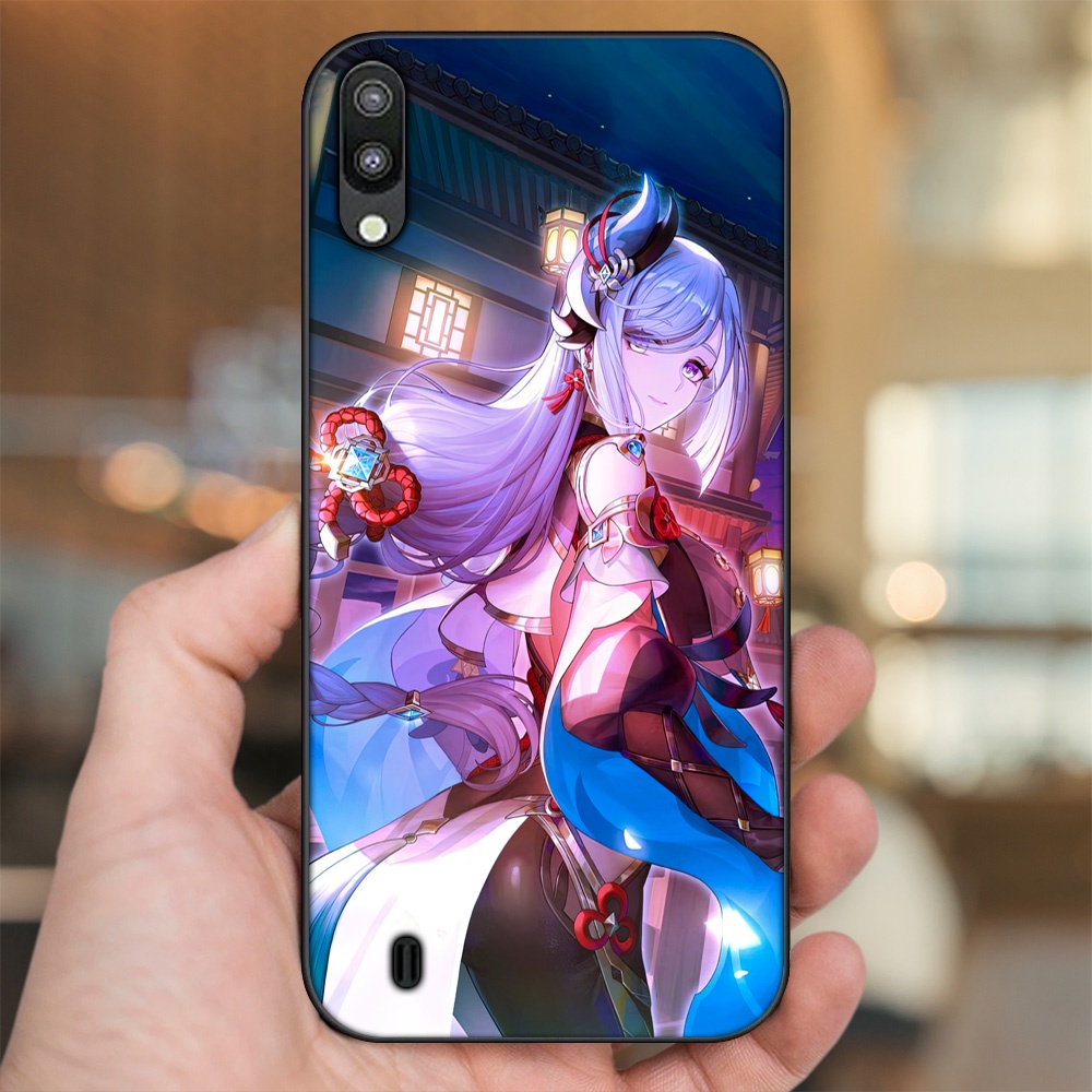 Ốp lưng Samsung M10 viền đen in hình Shenhe Genshin Impact