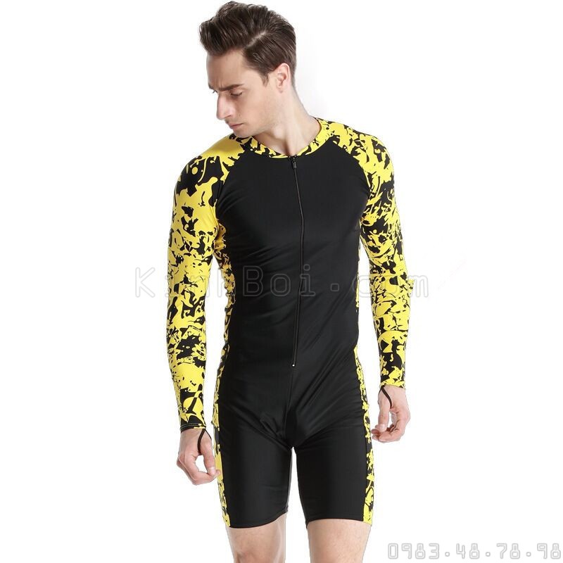 Bộ Áo Bơi Liền Quần Sbart 1010 – Đen Vàng