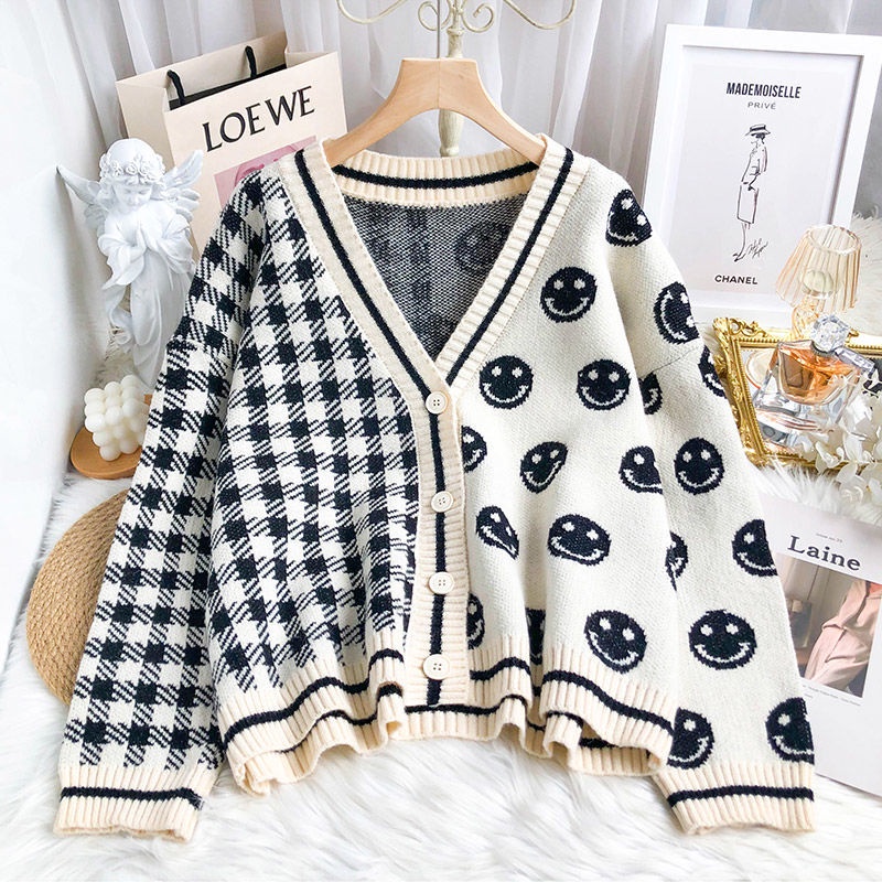Áo Khoác Cardigan Dệt Kim Dáng Rộng Thiết Kế Mới Thời Trang Mùa Thu Theo Phong Cách Hàn Quốc Cho Nữ