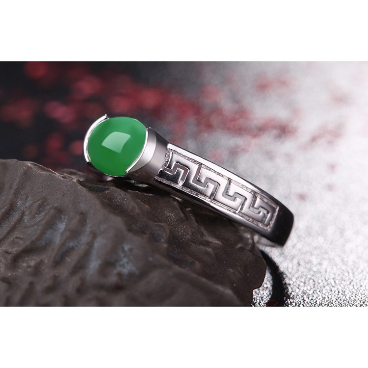 Nhẫn Đeo Tay Kim Loại Khảm Đá Màu Thanh Lịch Cho Nữ