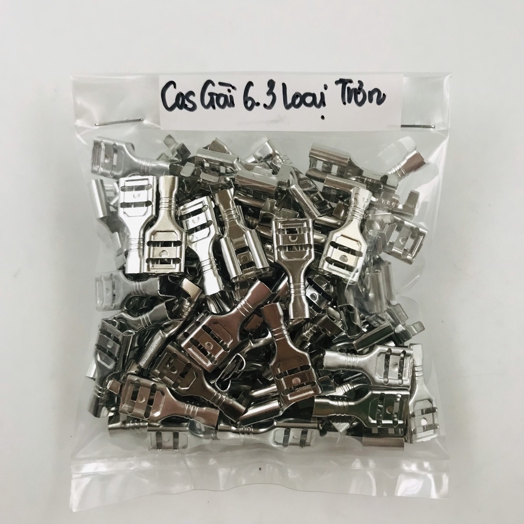 100 Chiếc Cos Gài 6.3mm, cos nối dây điện, đầu cos nối dây điện