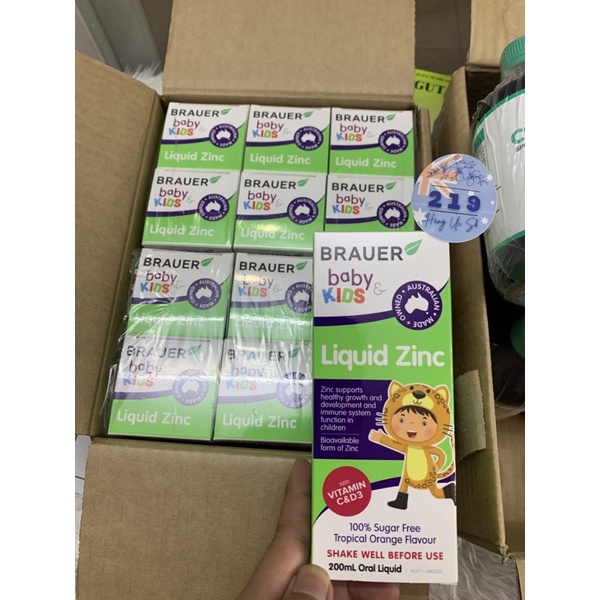 Brauer Baby & Kids Liquid Zinc Kẽm cho bé trên 1 tuổi