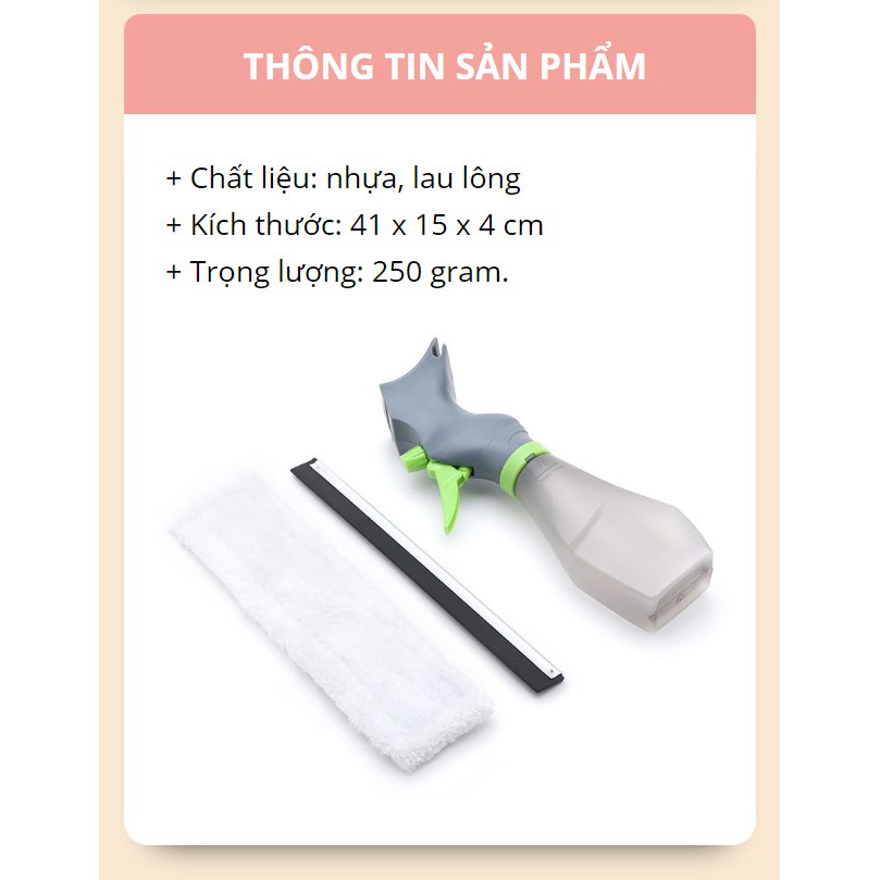 Cây Lau Kính Tích Hợp Bình Xịt 3 IN 1 - Home and Garden