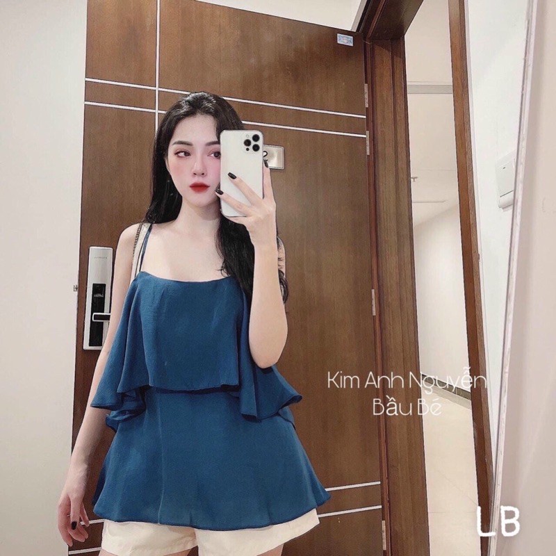 Áo 2 dây tầng chất lụa đẹp mát