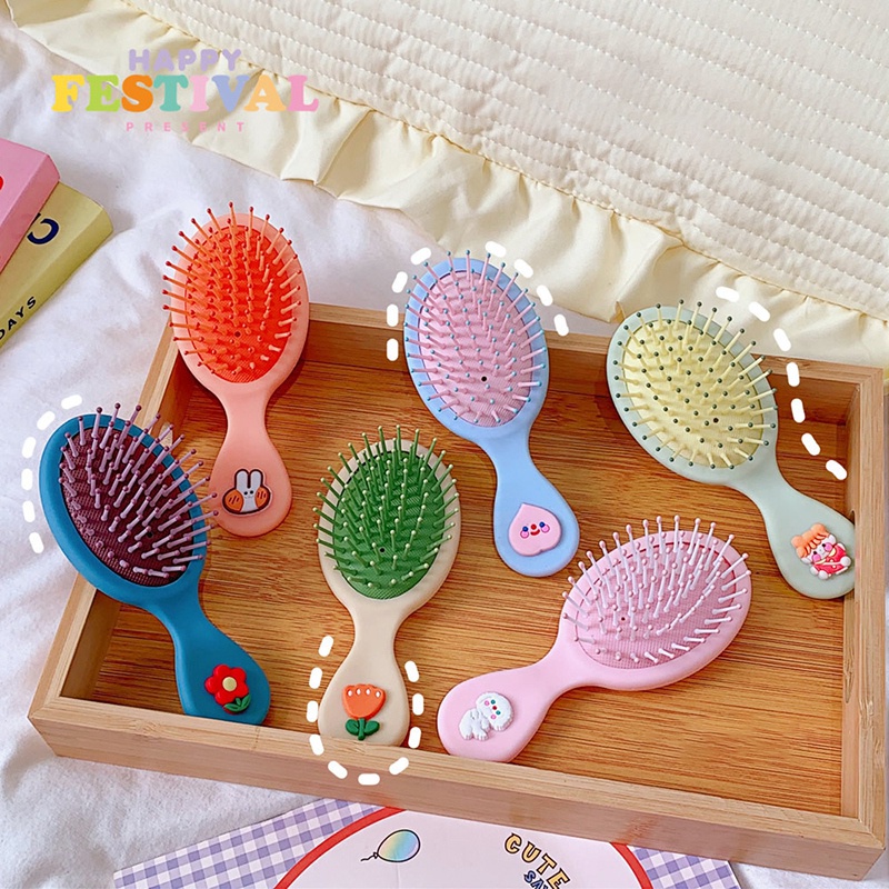 [Hàng mới về] Lược chải tóc massage da đầu thiết kế có tay cầm dễ thương nhỏ gọn