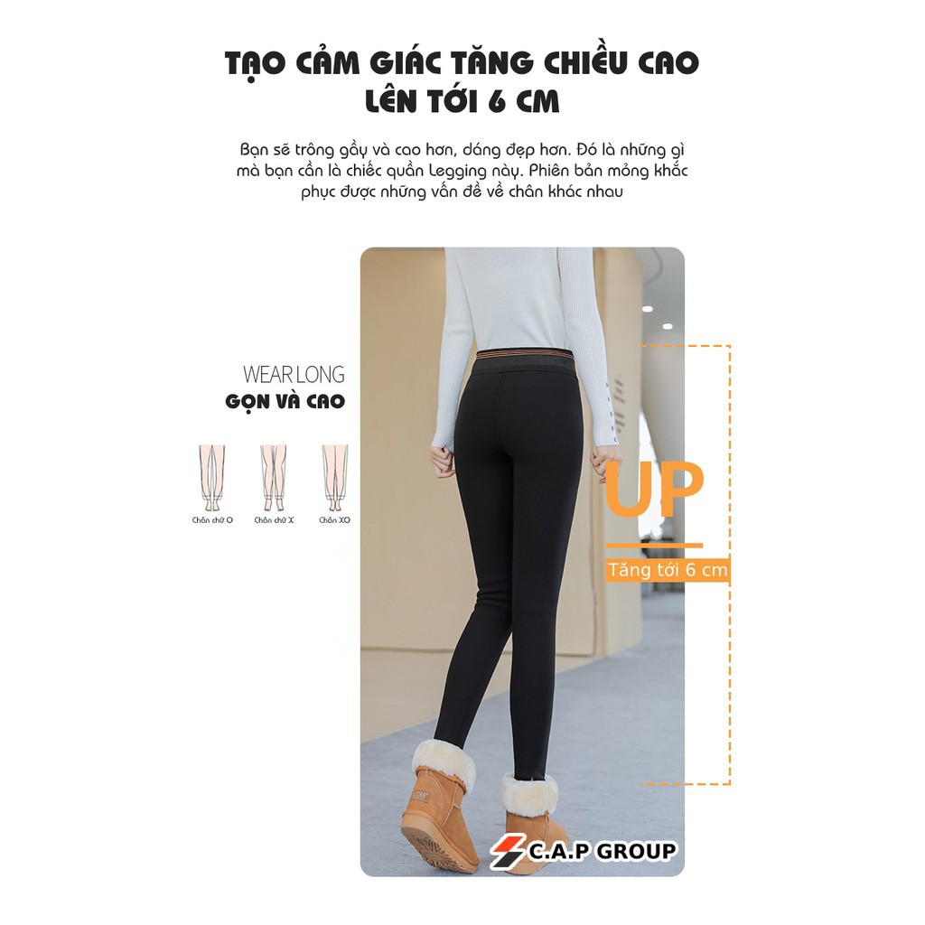 Quần Legging nữ lót lông Hàng cao cấp co dãn tốt, nâng mông kèm hộp sịn xò (Video minh họa)