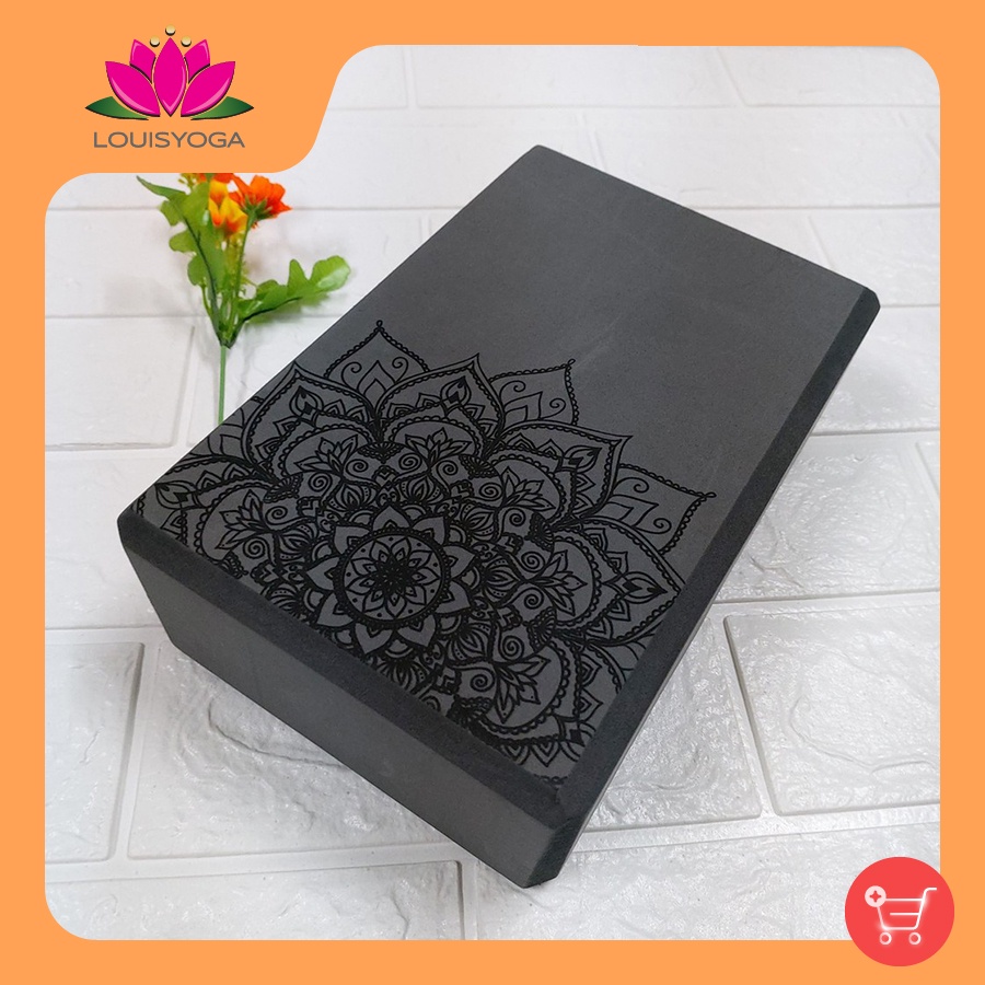 Gạch tập Yoga xốp Eva in hoa mandala 220g